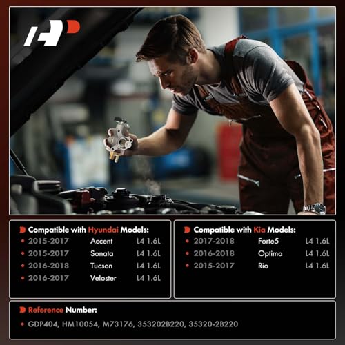 A-Premium High Pressure Fuel Pump Compatible with Hyundai Sonata, Accent, Tucson, Veloster & Kia Optima, Forte5, Rio, 2015 2016 2017 2018, 1.6L, Replace# 353202B220 - Image 2