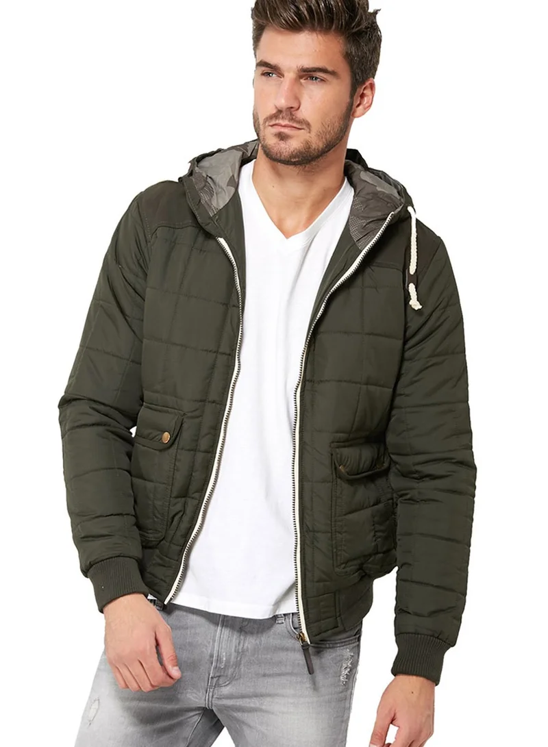 55 Soul Quilted Hoodie Jacket