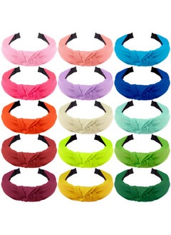 15 Pieces Top Knot Headband For Women Knotted Headbands Cross Knot Headband Wide Cloth Knot Headbands - pzsku/ZC51BB0CE958436FF1CCDZ/45/_/1719064926/d7edec1d-8433-4761-b19b-3f507a3e88f6