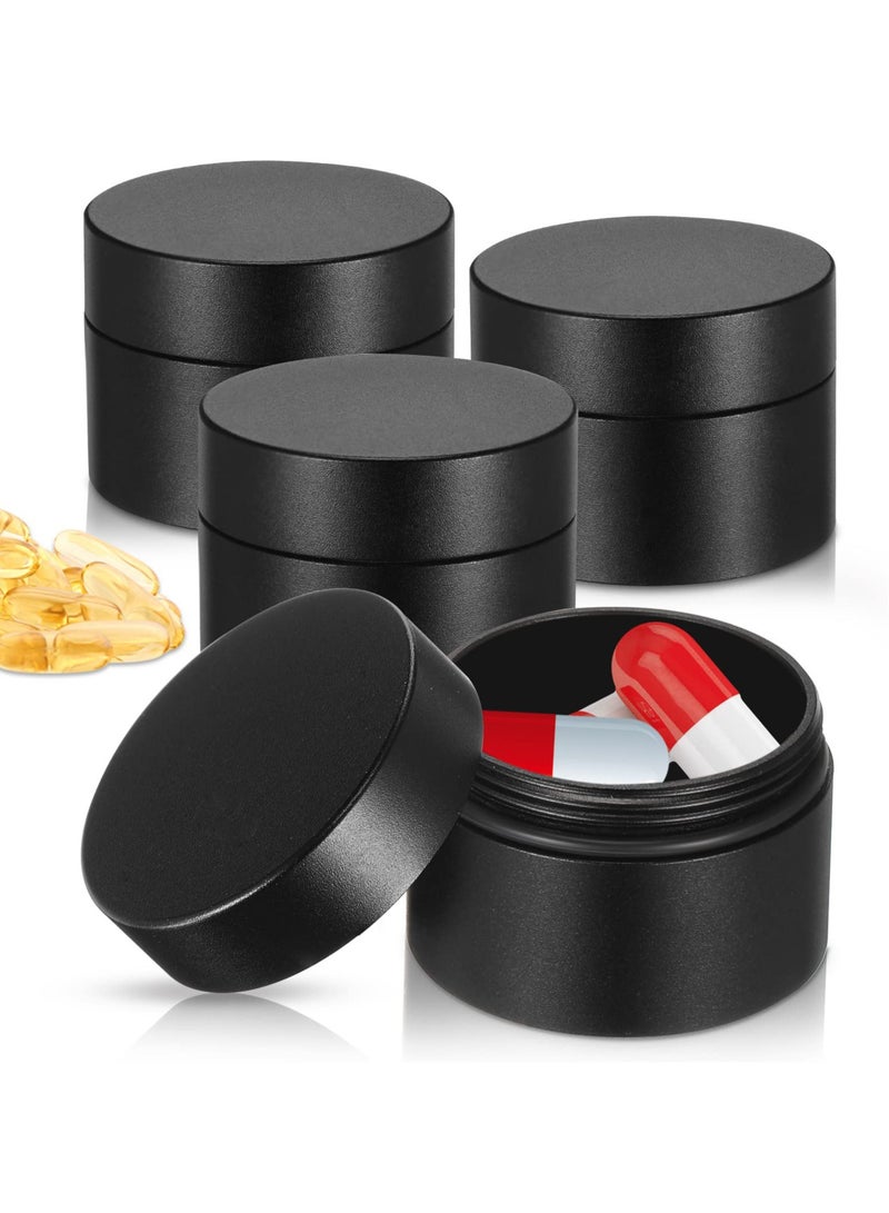 KASTWAVE Portable Daily Pill Case, 4 Pcs Travel Pill Organizer with Sealing Ring Waterproof Pocket Pill Case for Outdoor Camping Travel Medicine Vitamin Holder EDC Container - Image 1