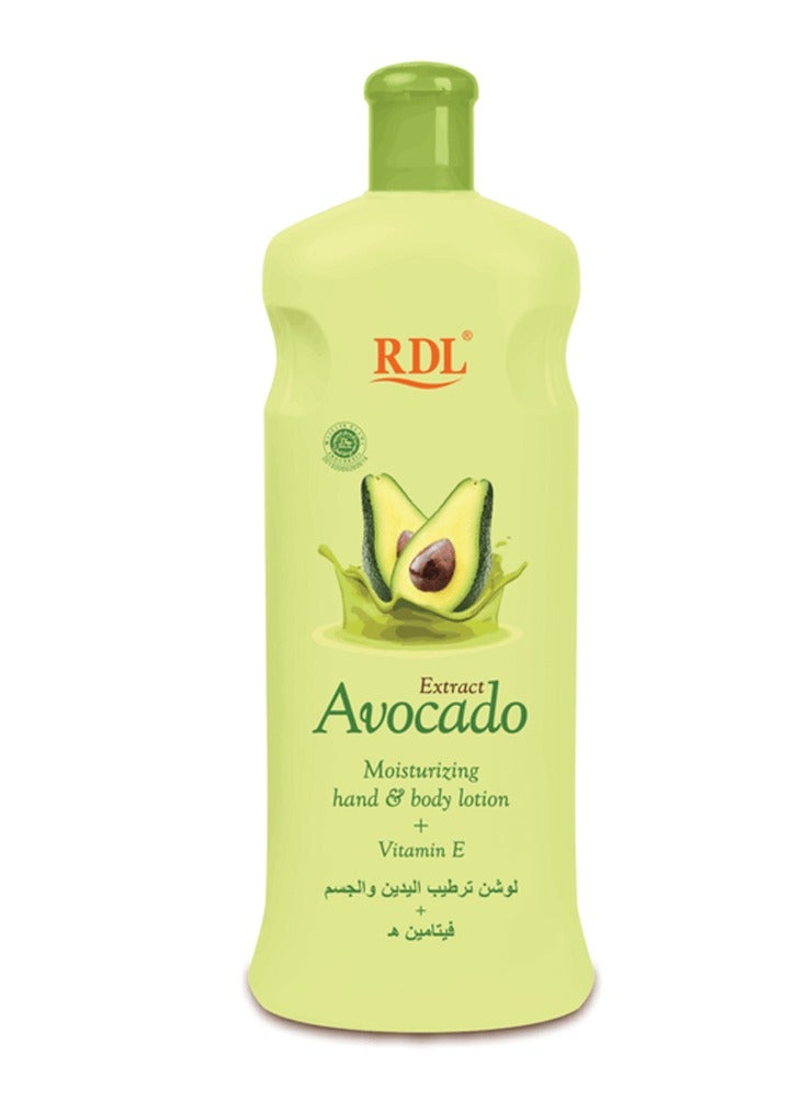 RDL Avocado Extract + Vitamin E Moisturizing Hand & Body Lotion - 600ml - Image 1