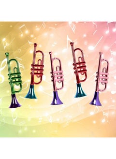 ArtCreativity 13 Inch Metallic Trumpets Set Of 5 Fun Plastic Musical Instruments Noise Makers For Parties And Events Music Toys For Kids Cool Birthday Party Favors For Boys And Girls  - Image 5