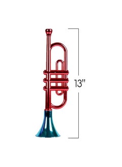 ArtCreativity 13 Inch Metallic Trumpets Set Of 5 Fun Plastic Musical Instruments Noise Makers For Parties And Events Music Toys For Kids Cool Birthday Party Favors For Boys And Girls  - Image 4