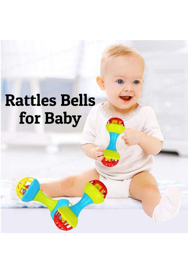 Baby Rattle Toy, Early Developmental Dumbell Toy for Infants, BPA-Free Plastic, Multicolor - Image 5