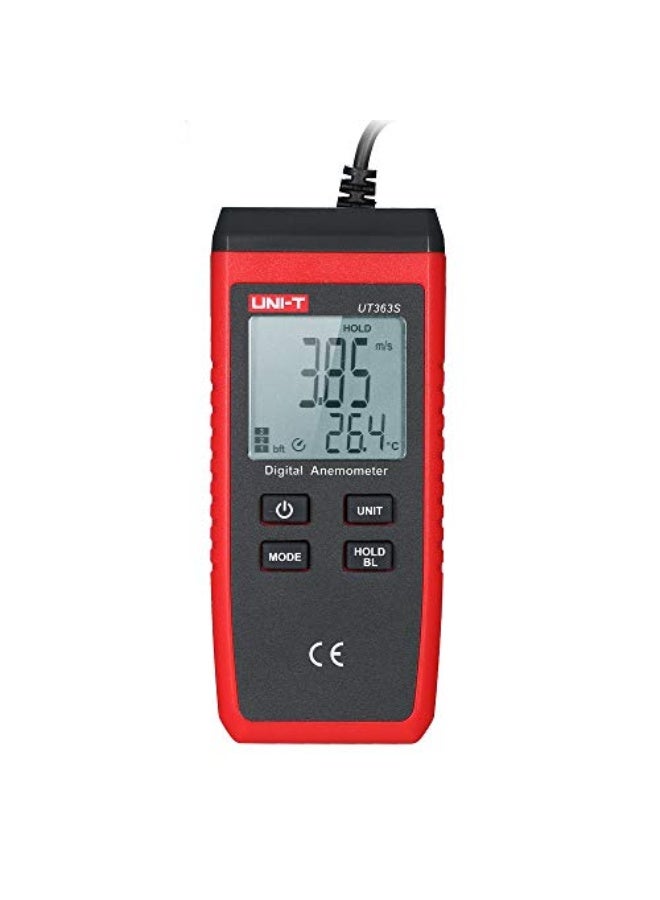 مقياس سرعة الرياح الرقمي XECRDP UT363S ميني LCD المحمولة مقياس سرعة الهواء واختبار درجة الحرارة مقياس سرعة الرياح الصغير  - Image 3