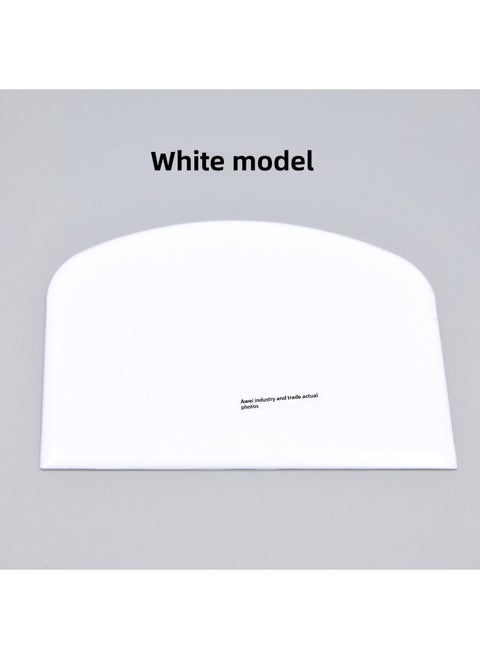 Multi-functional Scraper Kitchen Cut Noodle Scraper Food Grade PE Soft Scraper Baking Cake Cream Scraper Rice Rolls-Color:White Model
