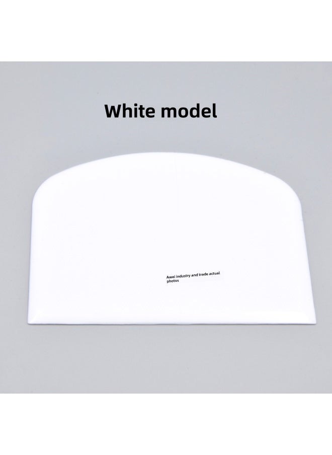 Multi-functional Scraper Kitchen Cut Noodle Scraper Food Grade PE Soft Scraper Baking Cake Cream Scraper Rice Rolls-Color:White Model
