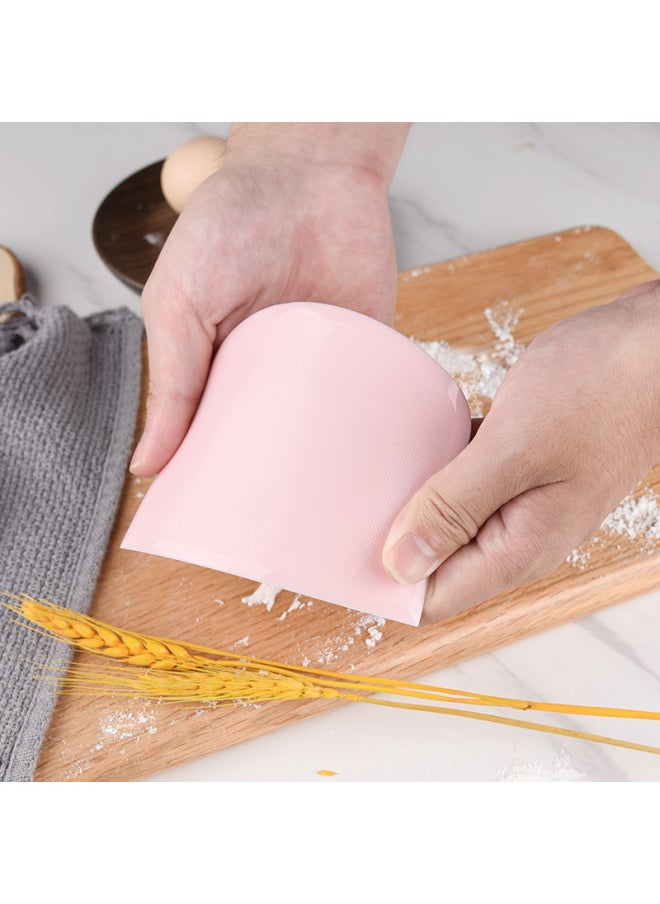 Multi-functional Scraper Kitchen Cut Noodle Scraper Food Grade PE Soft Scraper Baking Cake Cream Scraper Rice Rolls-Color:White Model
