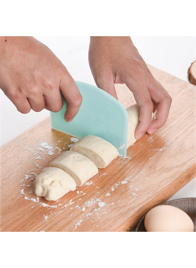 Multi-functional Scraper Kitchen Cut Noodle Scraper Food Grade PE Soft Scraper Baking Cake Cream Scraper Rice Rolls-Color:White Model