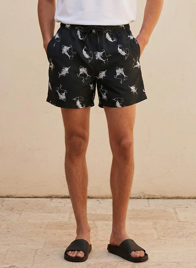 Splash FAV Men Marlin Print Shorts