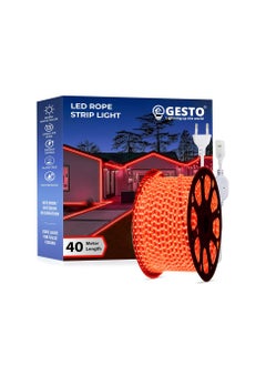 Gesto 40 Meter Rope Led Strip Lights – Outdoor Lights Waterproof for Balcony Decoration,Home Decor & Interior Decoration | Decorative Lights for Diwali Decoration,Cove Light for Ceiling (Red)