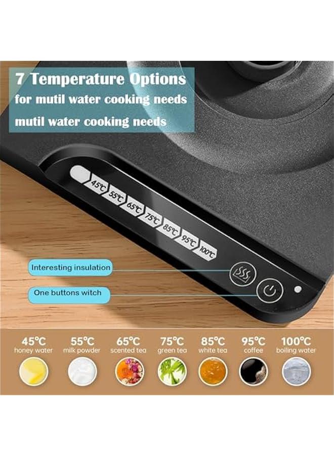 Beauenty Gooseneck Electric Kettle, 304 Stainless Electric Kettles for Boiling Water, Pour Over Coffee & Tea, Automatic Temperature Control and Constant Temperature, 1000W Quick Heating, 1L (Black#1) - Image 3