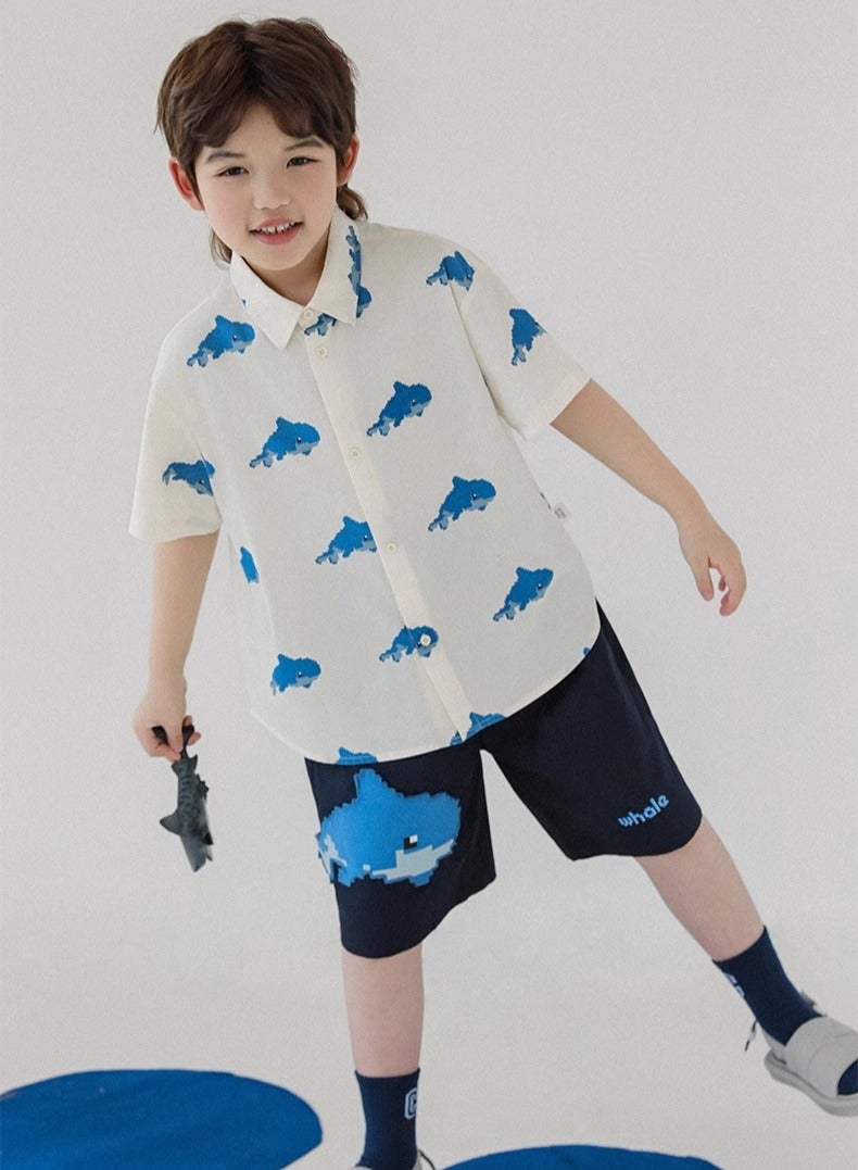 Oddtails Boys' Thin Breathable Short Sleeved Shirt  - Image 4