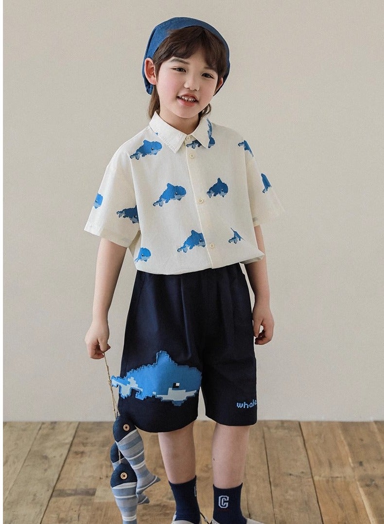 Oddtails Boys' Thin Breathable Short Sleeved Shirt  - Image 2
