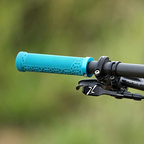 Funn Hilt Mountain Bike Handlebar Grips with Single Lock On Clamp, Lightweight and Ergonomic Bicycle Handlebar Grips with 22 mm Inner Diameter, Unique Patterned Bicycle Grips for MTB/BMX (Green) - Image 5
