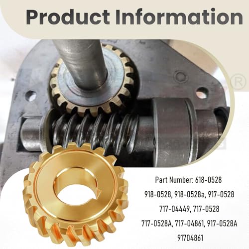 Karbay 917-04861 20 Teeth Auger Worm Gear, Compatible with MTD Craftsman Troy Bilt 40" - 42" Snowblower, Replaces 717-0528 717-04449 717-0528A 917-0528A. - Image 3