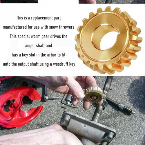 Karbay 917-04861 20 Teeth Auger Worm Gear, Compatible with MTD Craftsman Troy Bilt 40" - 42" Snowblower, Replaces 717-0528 717-04449 717-0528A 917-0528A. - Image 5