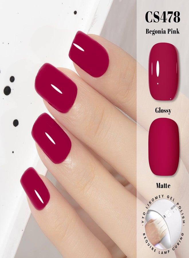 YTD Likomey Gel Nail Polish,15ml Begonia Pink UV Gel,Salon Home DIY Manicure and Pedicure Varnish,CS478 - Image 3