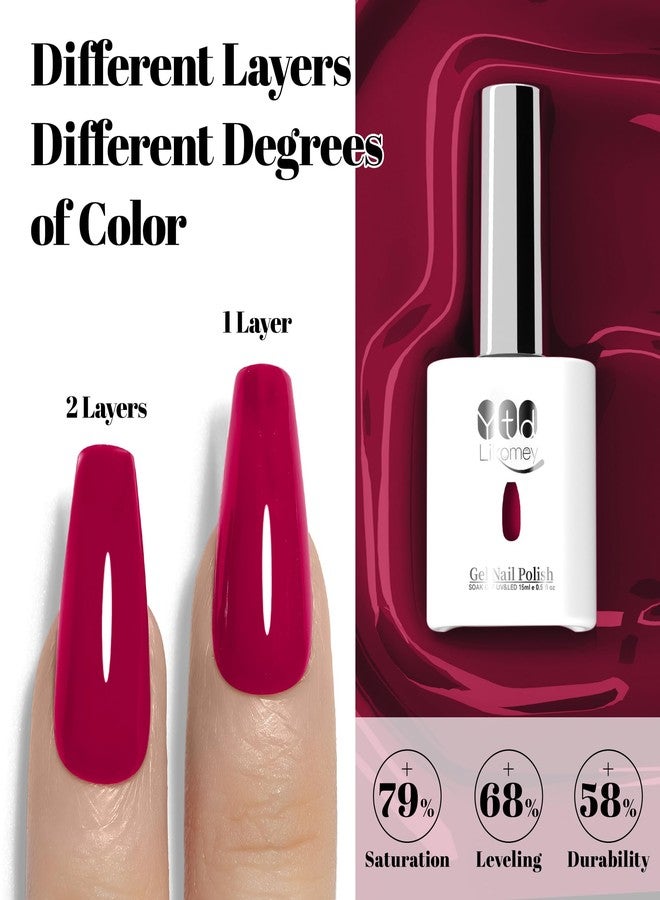 YTD Likomey Gel Nail Polish,15ml Begonia Pink UV Gel,Salon Home DIY Manicure and Pedicure Varnish,CS478 - Image 5