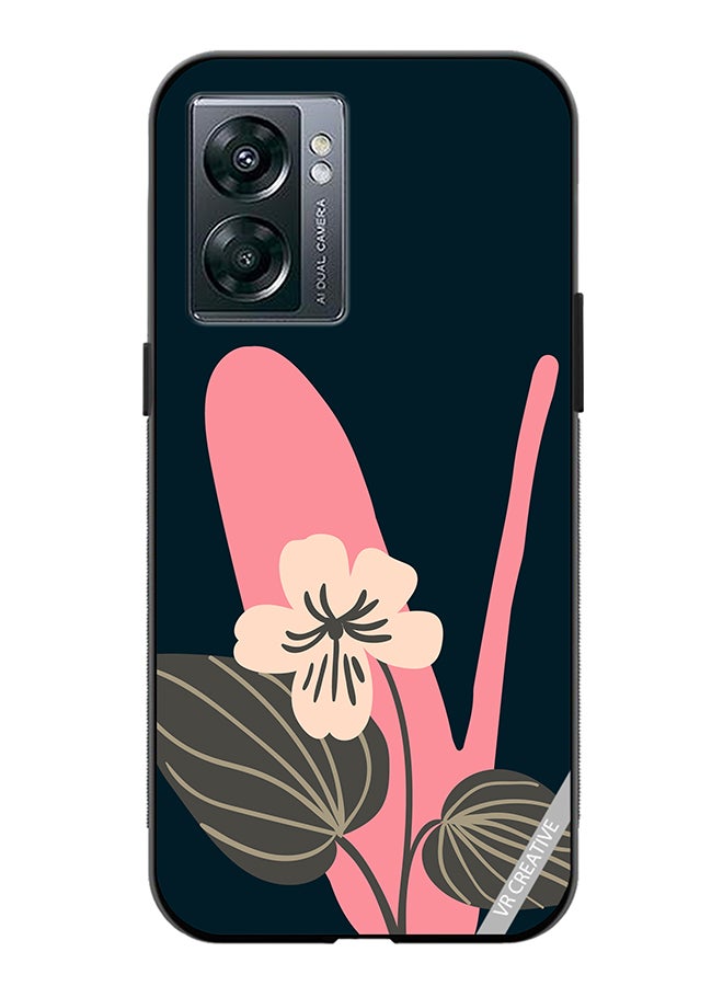 VR CREATIVE Protective Case Cover For Oppo A57 5G Alphabet V Design Multicolour - Image 1