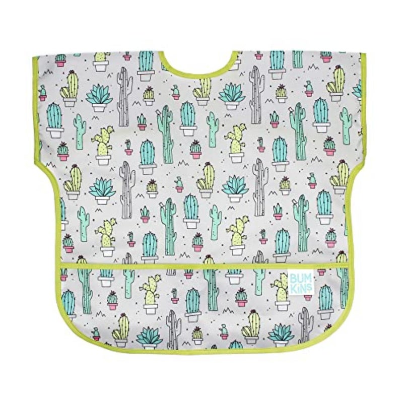 Bumkins Bibs, Baby and Toddler Bibs, Bibs for Girls and Boys, Large for 1-3 Years, Short Sleeve Bib for Kids, Mess Proof Lightweight Waterproof Fabric Bib - Image 1