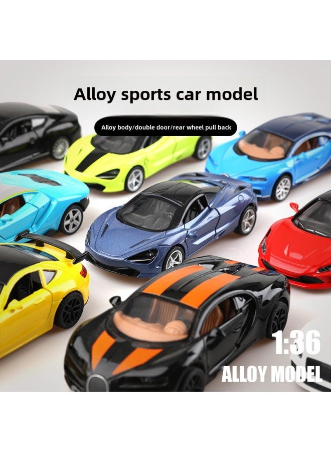 [bag] 1:36 Alloy Car Simulation Car Model Boy Children's Toy Car Gift Ornaments-Color:(bubble Bag) 1: 36 Feima Special Orange  - Image 3