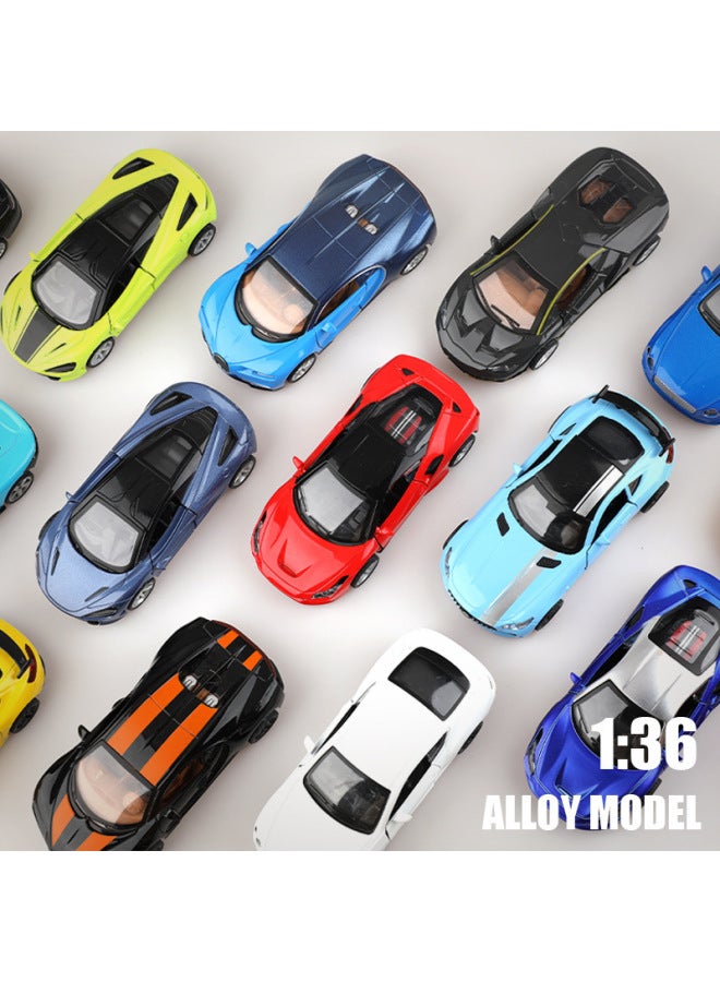 [bag] 1:36 Alloy Car Simulation Car Model Boy Children's Toy Car Gift Ornaments-Color:(bubble Bag) 1: 36 Feima Special Orange  - Image 4