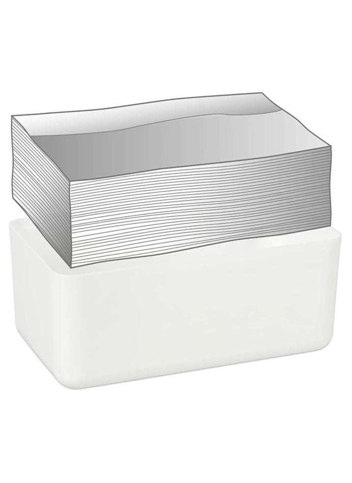 Generic - Multifunctional Tissue Box with Lid - Desktop Decoration Organizer - Tissue Holder - White - Image 1