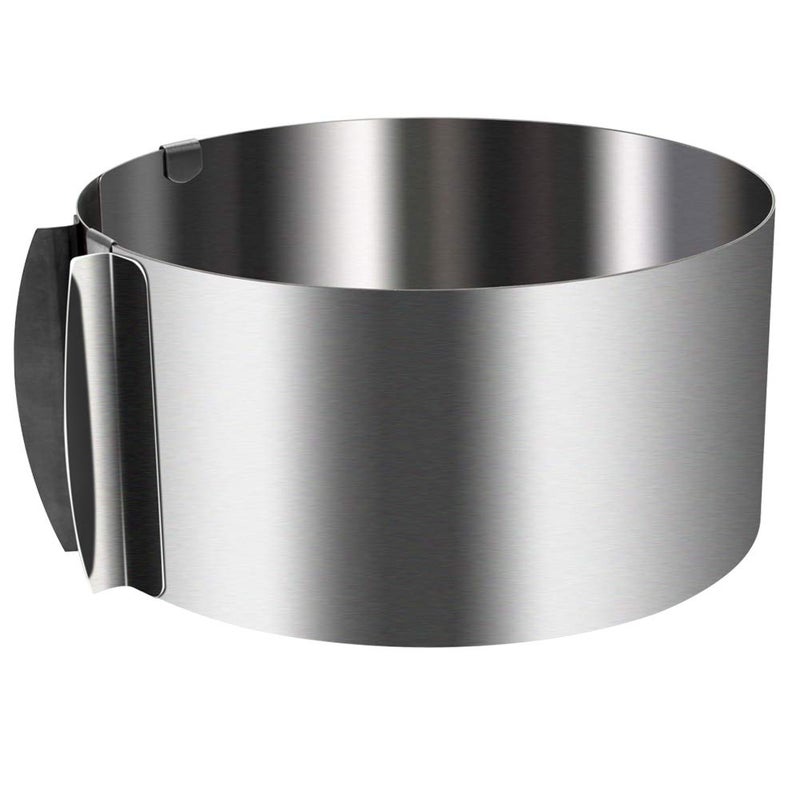 WIWAPLEX Adjustable Round Stainless Steel Cake Mousse Mould Ring Bakeware Tools Decorating Mold 6 to 12 Inch