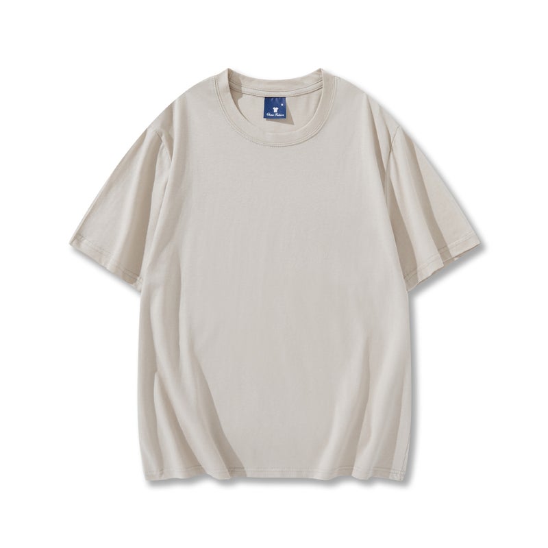 Style 190G Round Neck Pure Cotton T-Shirt European Size Short-Sleeve Blank Shirt Advertising Shirt Plain - Image 1