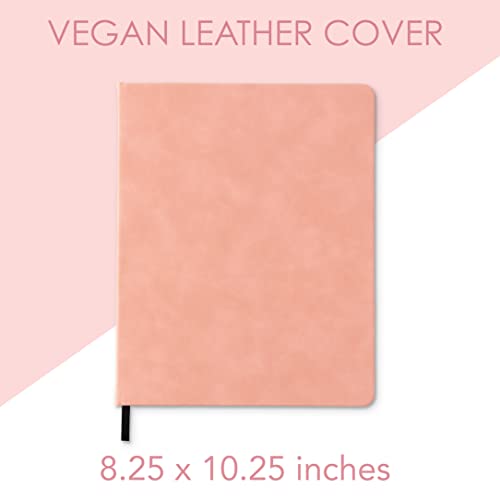 THiNKABLE Pink Journal Notebook, A4 Lined Vegan Leather Hard Cover Journal for Writing, 8.25x10.25 inches, Pretty Notebook For Work, Pastel Notebook for Office - Image 4