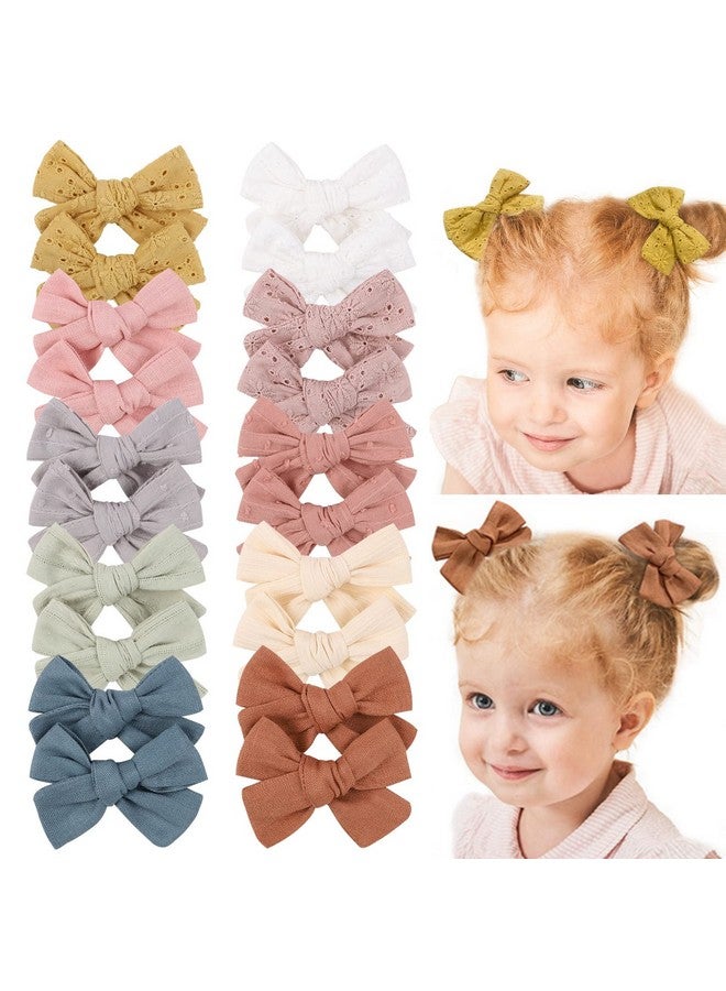 jollybows 20Pcs Baby Girl Hair Bows Clips Fully Lined Barrettes Hair Accessories For Little Girls Toddler Kids Teens - Image 1