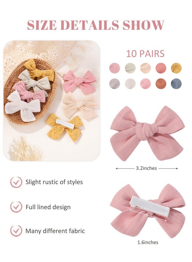 jollybows 20Pcs Baby Girl Hair Bows Clips Fully Lined Barrettes Hair Accessories For Little Girls Toddler Kids Teens - Image 3
