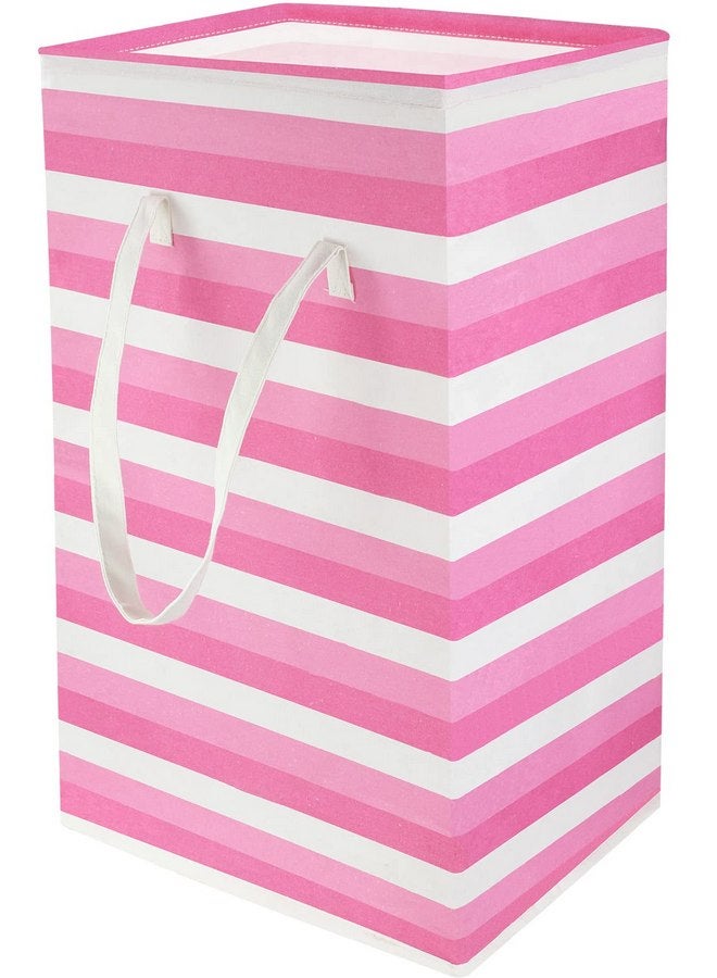 كلوكور سلة غسيل وردية للفتيات من CLOCOR بسعة 75 لترًا، سلة غسيل مستقلة للأطفال، سلال خفيفة الوزن وطويلة لغرفة الأطفال، سلة قابلة للطي لغرفة الأطفال، صناديق تخزين ألعاب كبيرة مقاومة للماء (سلة وردية) - Image 1