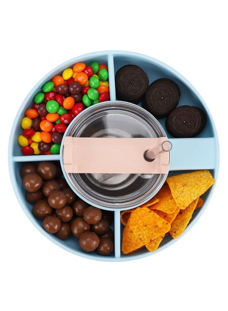 Snack Bowl for Stanley 40 oz Tumbler, Snack Tray, Reusable Snack Ring for Stanley Insulated Cup Accessories (Blue)  - Image 3