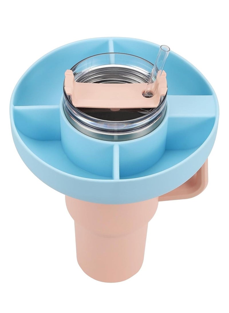 Snack Bowl for Stanley 40 oz Tumbler, Snack Tray, Reusable Snack Ring for Stanley Insulated Cup Accessories (Blue)  - Image 2