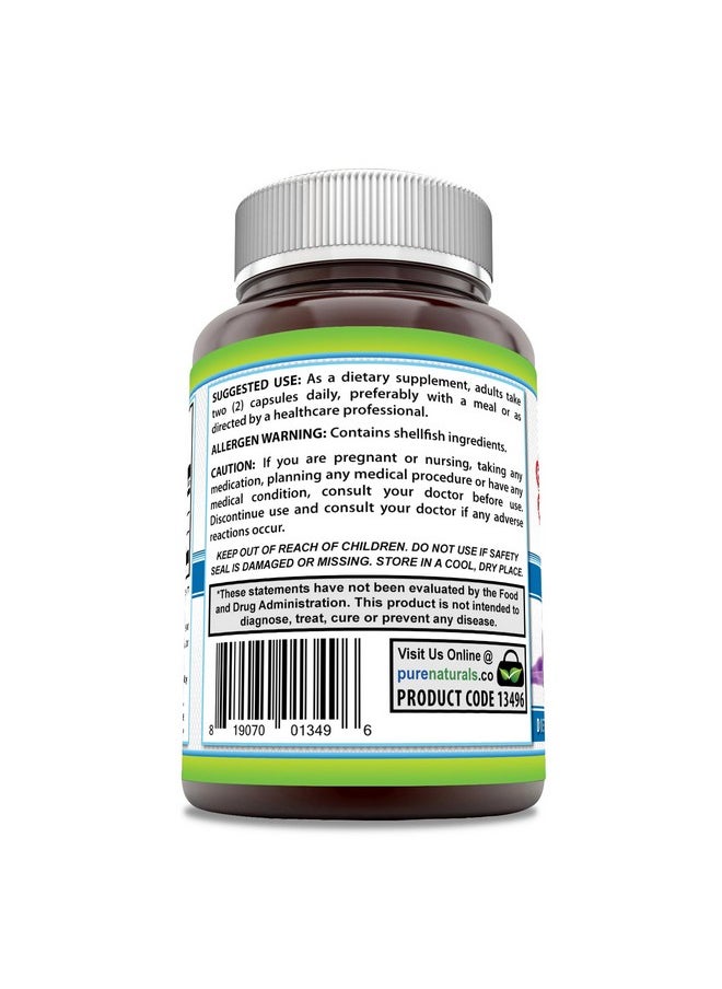 Pure Naturals - Pure Naturals Glucosamine Chondroitin + MSM Supplement | 1850 Mg | 240 Capsules | Non-GMO | Gluten-Free | Made in USA - Image 1