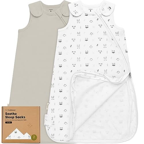 2Pack Organic Baby Sleep Sacks 100 Cotton Soft Breathable 05TOG Baby Wearable Blanket Toddler Sleeping Sack 06 months Easy to Wear Transitional Swaddles for Newborns Infants Nordic S