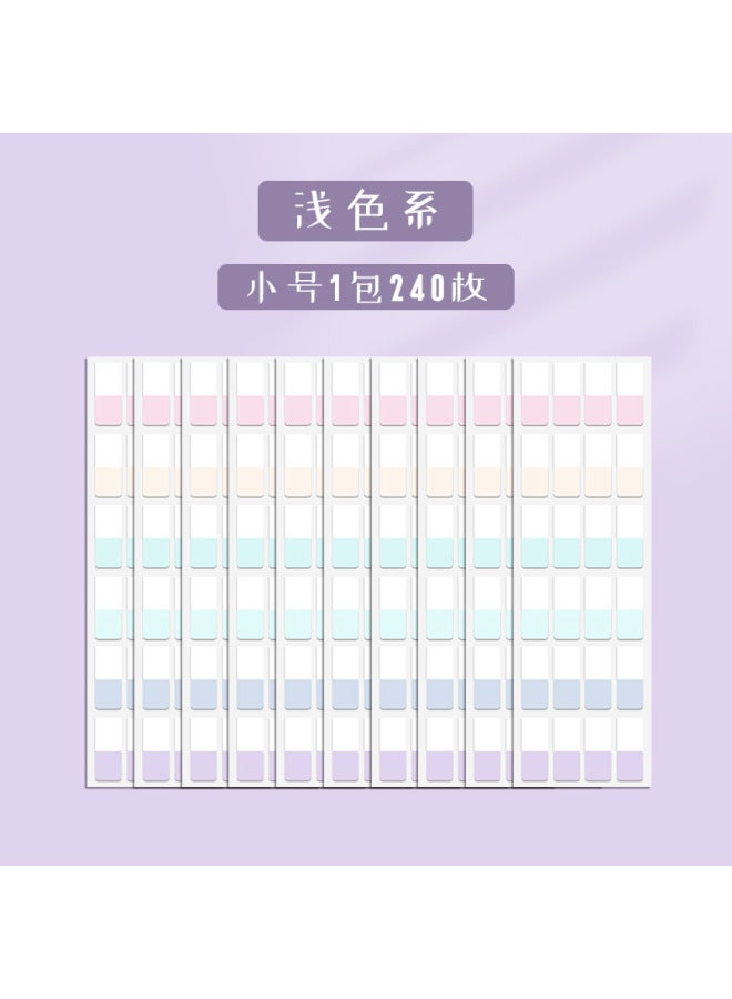 YILI Morandi Student Classification Writing Index Sticker Label Sticker Sticky Note Color Fluorescent Sticker Signature Paper Cable Sticker - Image 1