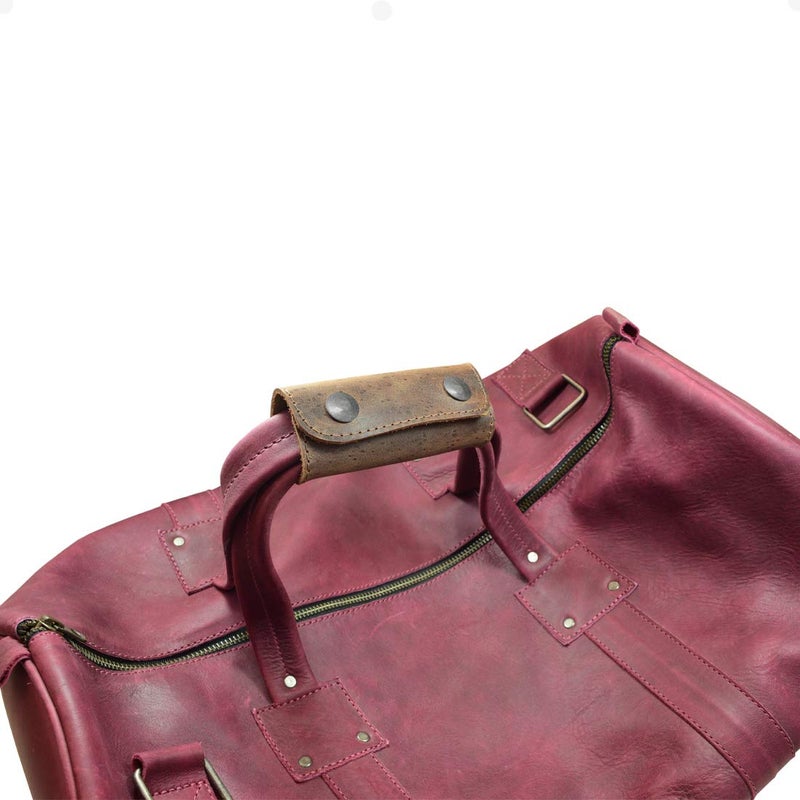 Hide & Drink Hide Drink Handle Grip Replacement for Luggage Bags Travel Accessories Full Grain Leather Handmade Bourbon Brown - Image 2