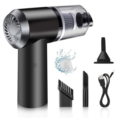 Eloxee 3-in-1 Portable Handheld Vacuum – Cordless Car Vacuum with USB Charging, Washable HEPA Filter & Tools – Powerful Suction (Black 3 in 1 Car Vacuum) - Image 1