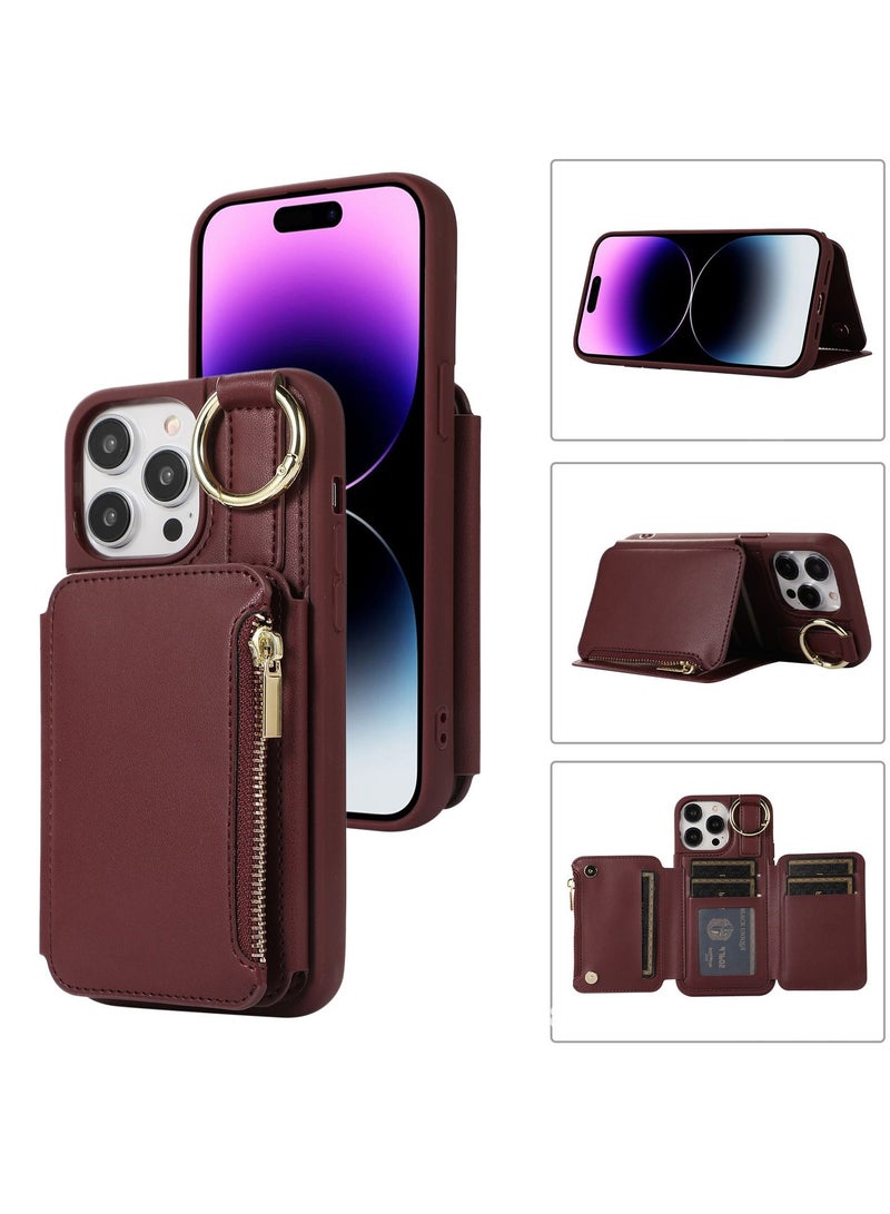 Y&D IPhone 14 phone case with protective case lanyard phone case leather sticker multi-functional phone case optional iPhone 14/iPhone 14 pro/iPhone 14 pro max/iPhone 14 plus - Image 1