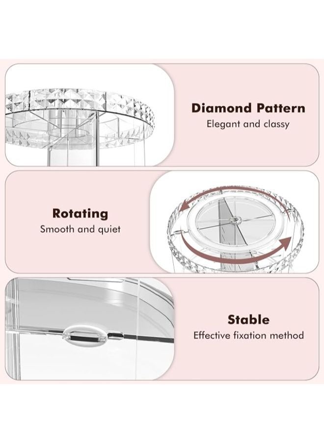 360° Rotating Cosmetics Organizer Makeup Organizers for Bathroom Vanity - Image 3