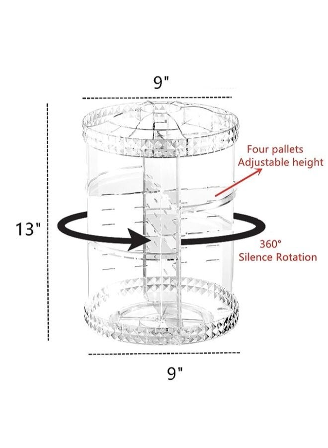 360° Rotating Cosmetics Organizer Makeup Organizers for Bathroom Vanity - Image 2