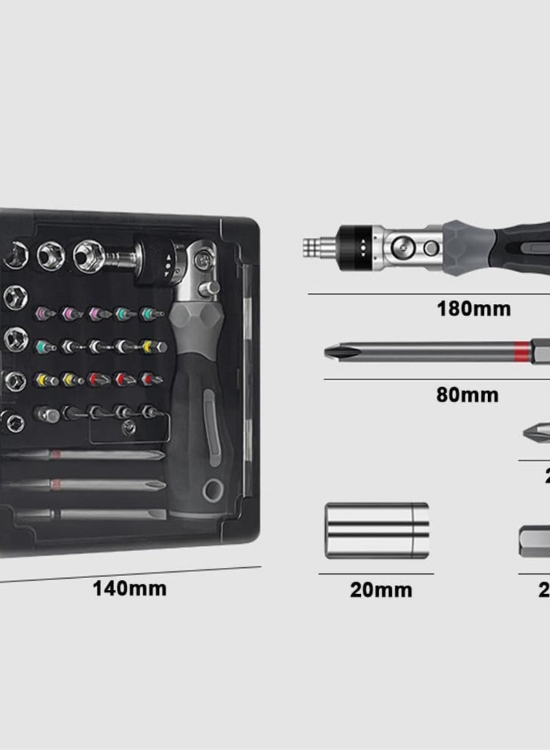GGOOT Ratchet Screwdriver 31in1 Multifunctional Ratchet Wrench Screwdriver Set Practical Motorcycle Bathroom Air Conditioner Auto s Maintenance Tool Set Household Hardware Combination Tool Set - Image 4