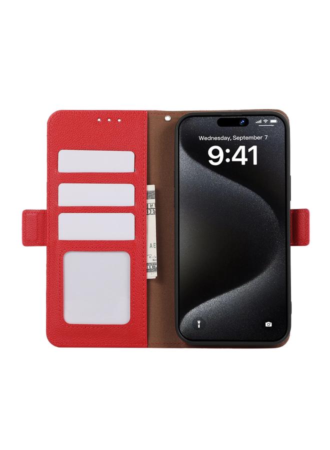 اس-توب جراب لهاتف Motorola Edge 50 من ABEEL مصنوع من الجلد بنمط الليتشي مع خاصية تحديد الهوية بموجات الراديو - Image 4