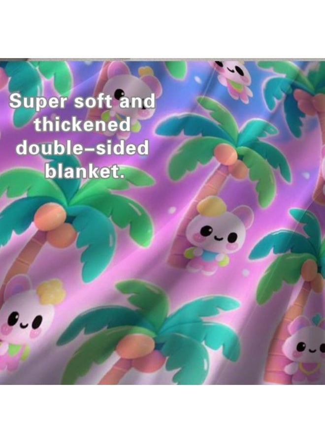 عام بطانية رقيقة من الفانيلا الكرتونية للأطفال والرضع (دافئة ومريحة، ومناسبة للنوم والألعاب) 70 سم * 100 سم - Image 3