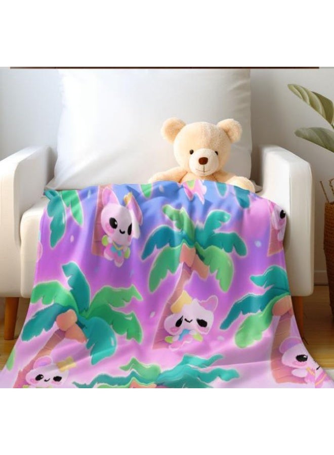 عام بطانية رقيقة من الفانيلا الكرتونية للأطفال والرضع (دافئة ومريحة، ومناسبة للنوم والألعاب) 70 سم * 100 سم - Image 5