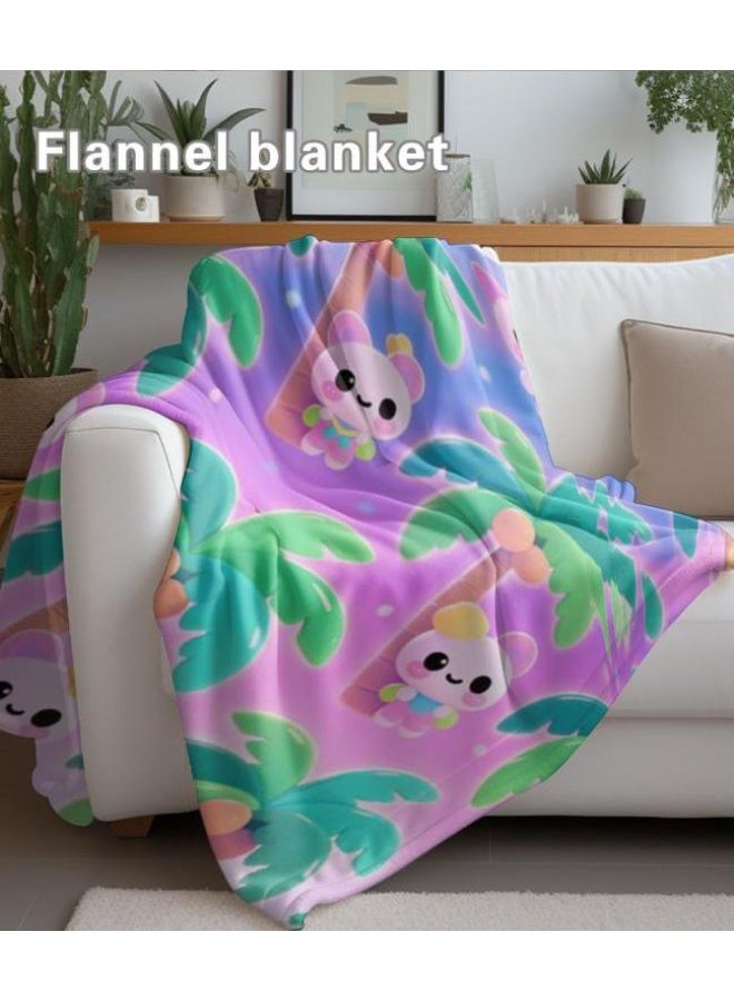 عام بطانية رقيقة من الفانيلا الكرتونية للأطفال والرضع (دافئة ومريحة، ومناسبة للنوم والألعاب) 70 سم * 100 سم - Image 2