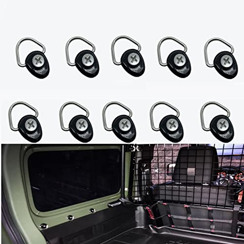 Carmoeignin 10pcs Carmoeignin Trunk Cargo Tie-Down for Suzuki Jimny JB64 JB74W 19-23 D-Ring Buckle Quick Release Fastener Clip with Screws 2019 2020 2021 2022 2023 Car Accessories with Screws - Image 1